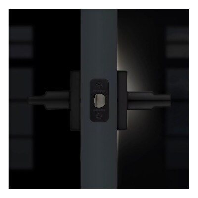 Kwikset Halifax LED Motion Activated Passage Lever, Black Matte